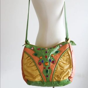 Vintage Colorful Gemstone Handbag